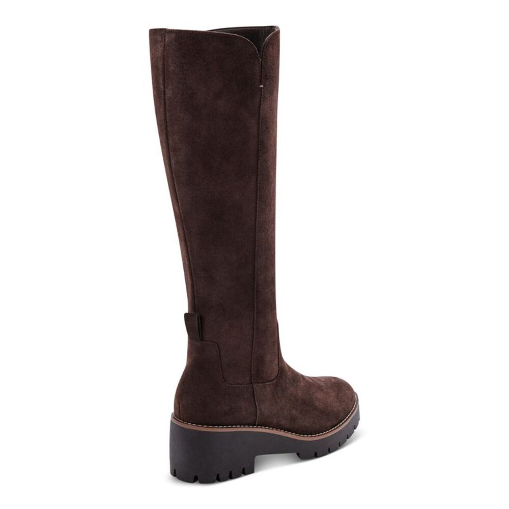 AQUA COLLEGE Womens Brown Waterproof Dash Round Toe Block Heel Riding Boot 10 M - Picture 2 of 4